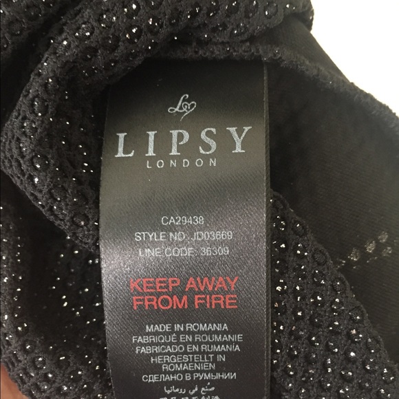 Bardot bodycon shimmer Lipsy dress, XXS-XS - Picture 3 of 5